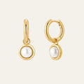 Lilia Pearl Earrings in gold