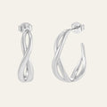 Fianna Hoop Earrings in Silver
