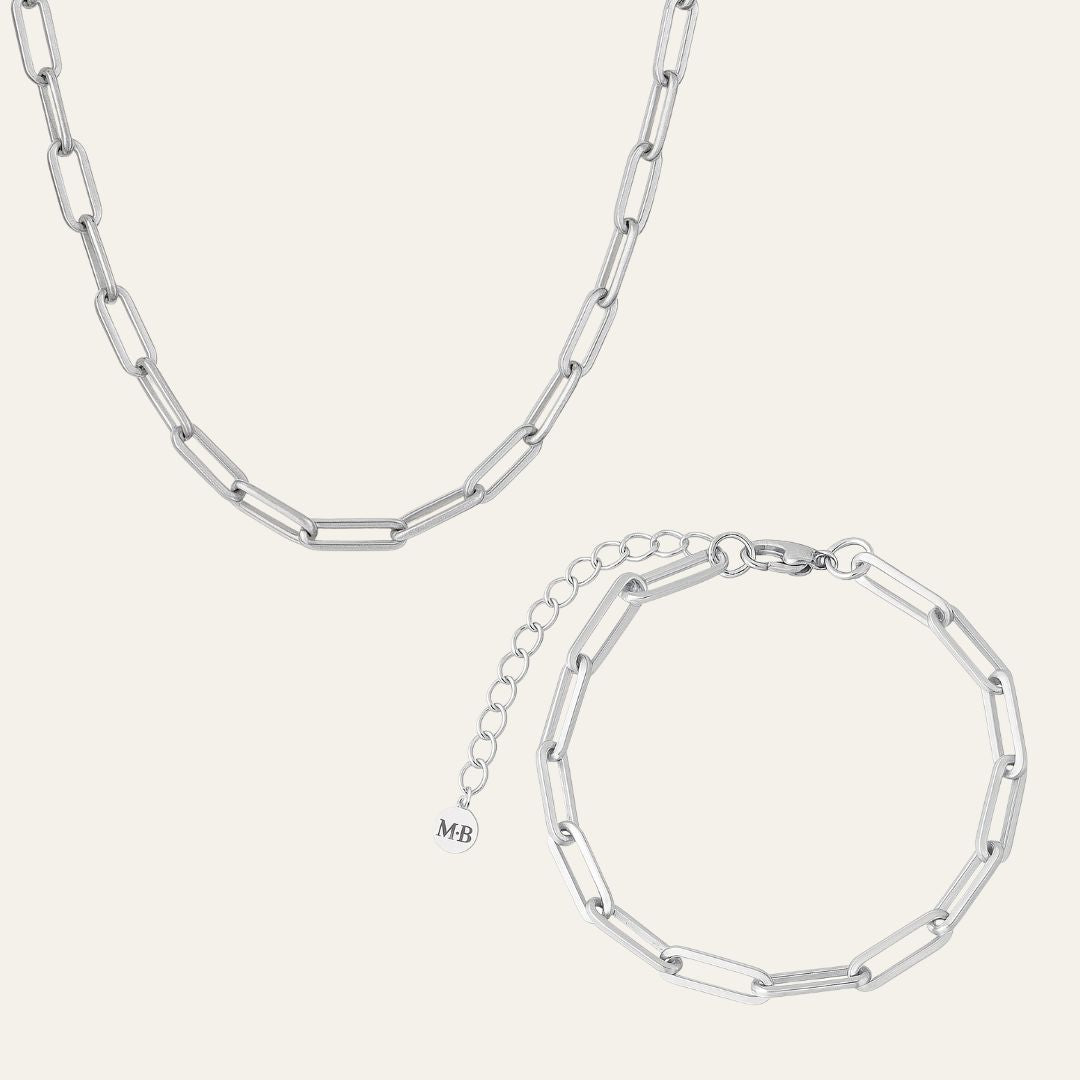 Midi Link Set In Silver